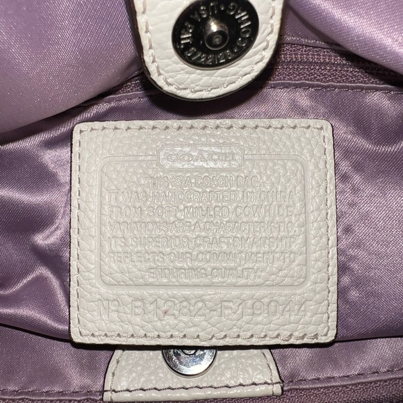 COACH Pebbled Penelope Leather Satchel Bag/Purse B-1282-F-19044 - Picture 8 of 10